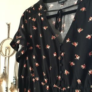 Torrid Button-Front Floral Midi Dress